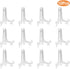 12 Pieces 5 Inch Clear Plastic Easels, Plate Display Stands Holders for Weddings, Home Decoration, Birthdays