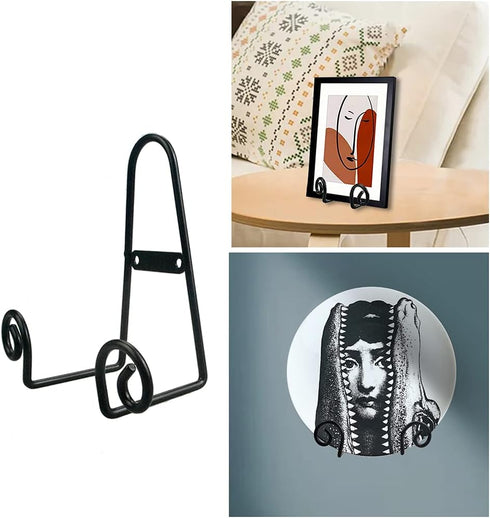 Plate Stand Holder for Wall Hanging Display Rack Art Hanger Metal Easel Photo Holder Books Bowls Platters