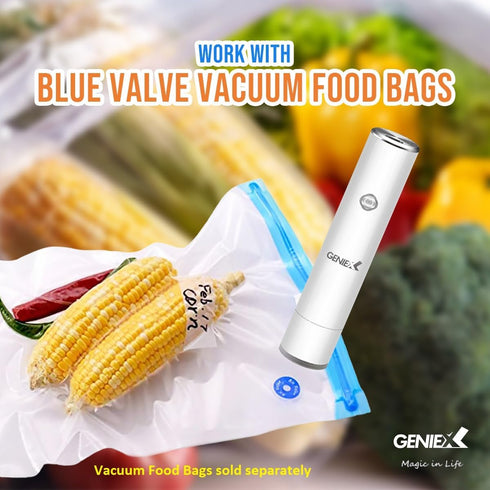 Handheld Vacuum Sealer for Food Storage, Rechargeable Air Pump for Vacuum Bags & Containers