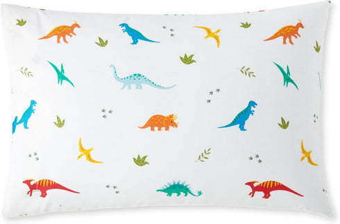 Wildkin 100% Cotton Kids Pillowcase – Jurassic Dinosaurs, Soft & Breathable Standard Size (20x30)
