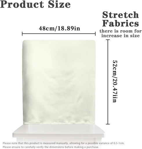 Set 6 20 19 Inch Ivory Cover for Chair Back Dining Chair Covers of Soft Chair Back Covers Stretchable High Back Chair