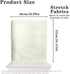 Set 6 20 19 Inch Ivory Cover for Chair Back Dining Chair Covers of Soft Chair Back Covers Stretchable High Back Chair