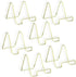 BANBERRY DESIGNS Wire Easel Display Stand, Twisted Brass Metal, 3 Inch, Pack of 6, Craft Accessory for Small Books or