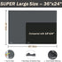 Extra Large Silicone Mat 36" x 24", Heat Resistant Kitchen Countertop Protector, Darkgrey Washable Mat