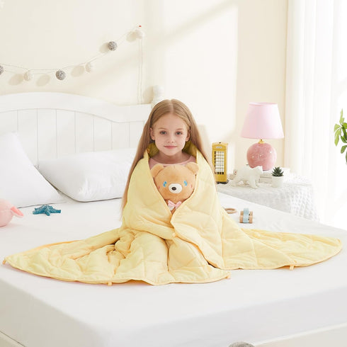 36"x48" 5lbs Summer L'AGRATY Weighted Blanket - Microfiber Material with Glass Beads Small Blanket for All-Season Fall