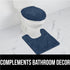 Gorilla Grip Plush Absorbent Shaggy Chenille Bath Rug Mat - Machine Washable, Navy, 22.5x19.5