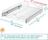 OCG Pull Out Cabinet Organizer (12" W x 21" D), Slide Out Drawers for Kitchen Cabinets, Chrome Finish - Bottom Mount
