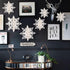 Winter Wonderland Frozen Party Decorations, 12pcs Hanging 3D Paper Snowflakes and Snowflake Garland for Christmas