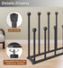 Tigerden 22.5 Inches 6 Closet, Free Standing Shoe Racks, Tall Black Metal Boot Rack Organizer for Pairs, Knee-High Boot