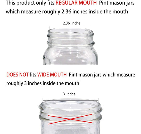 Amolliar Mason Jar Foaming Soap Dispenser Pump Lids, Rustproof Stainless Steel for Regular Mouth Mason Jar, 2Pack