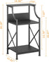 3-Tier HOMEKOKO Side Table, Small End Table for Living Room, Bedroom, Retro Design Metal-Wood End Table, Industrial