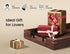 Handles,15x10in Fibogollo Walnut Wood Serving Tray with Metal Ottoman Decorative Trays Platter for Coffee Table,Living