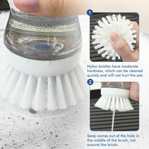 8 Pack Palm Brush Refills for OXO Soap Dispensing Dish Brush - Cleaning Replacement Brush Head for OXO Palm Brush