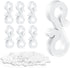 Meetory Christmas Light Clips, 100 Mini Hanging Hooks for Gutters & Shingles, Weatherproof Plastic Hooks