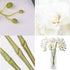FagusHome 32" Artificial Phalaenopsis Flowers, 6 Pcs with 4 Bundles Leaves for Home Décor