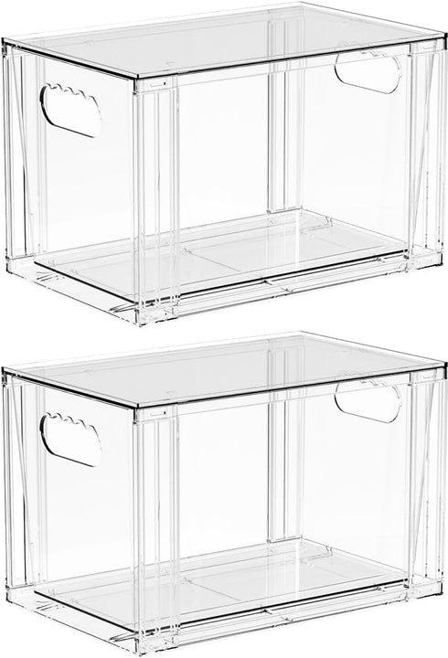 Yieach 2 Pack Countertop,Large Baby Bottle Organizer for Stackable Storage Bins Under The Sink,Acrylic Drawer Organizer