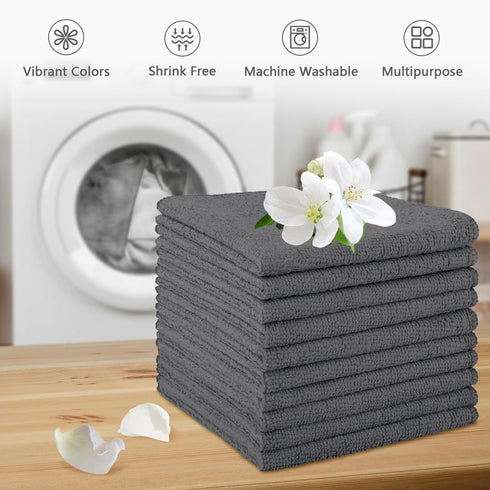 5 Pack 11.5x11.5 Inch, Orighty Washcloths, Microfiber Face Towels, Highly Absorbent and Soft Feel Wash Cloths & Hand