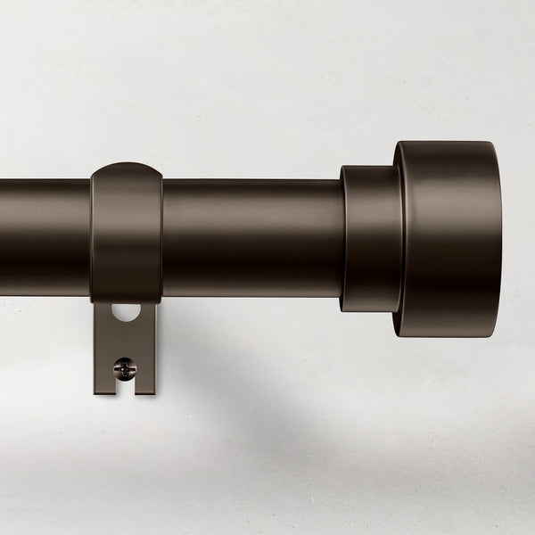 Adjustable Curtain Rods for Windows 28 to 48, Heavy Duty Long Window Curtain Rod, Outdoor Drapery Rods, Antique Bronze