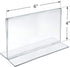 Azar 152727 Horizontal Double-Sided Stand Up Sign Holder, 10 Count, Clear, 6 in W X 4 in H