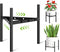 Plant Stand Indoor Adjustable Pot Holders, Metal Plant Stand Outdoor, Anti-Rust Black