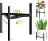 Plant Stand Indoor Adjustable Pot Holders, Metal Plant Stand Outdoor, Anti-Rust Black