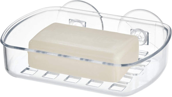 iDesign BPA-Free Plastic Suction Bar Soap Dish - 5.25" x 4" x