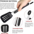 9 Inch Small Kitchen Tongs, Set of 3 Silicone Cooking Tongs with Stainless Steel Handle