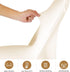 6 ManMengJi Spandex Folding Chair Covers, Folding Chair Covers PCS Light Yellow, Universal Fitted Banquet Chair