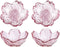 4pcs Glass Sakura Shape Small Seasoning Dishes, 3.4inch Dipping Bowls for Appetizers