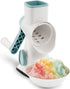 KEOUKE Rotary Ice Shaver with Handle, Manual Hand Crank Snow Cone Maker, White