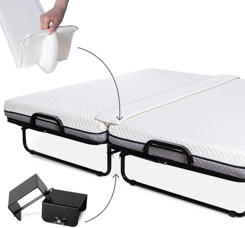 Milliard Diplomat Folding Bed Converter Kit, Bed Bridge Bed Gap Filler, Convert Cot to Queen, Twin to King