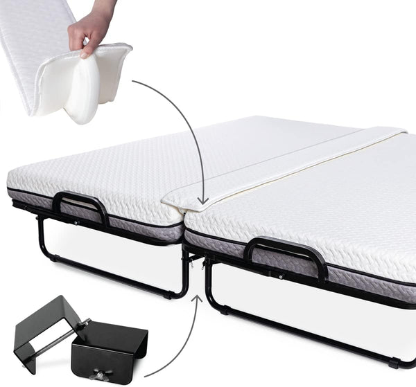 Milliard Diplomat Folding Bed Converter Kit, Bed Bridge Bed Gap Filler, Convert Cot to Queen, Twin to King