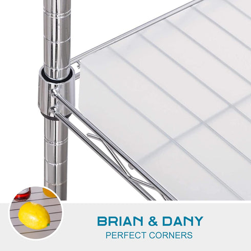 BRIAN & DANY Wire Shelf Liner 14" X 30", Heavy Duty Waterproof Protector Mats, Set of 5, Transparent