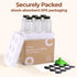 6Pcs 8 oz Set Set ComSaf Large Spice Jars, glass spice bottle with lids, Empty Spice Containers and Square Spice