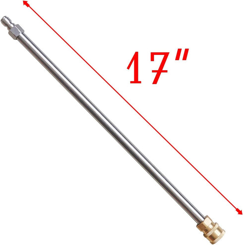 Xiny Tool Pressure Washer Extension Wand, 17 Inch Stainless Steel with 1/4" Quick Connect Power Washer Lance, 2 Pack by Xiny Tool
