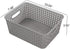 6-Pack Plastic Storage Organizer Basket, Slightly Gray, 10.04"L x 7.48"W x 3.95"H