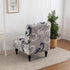 2PCS Armless Accent Chair Covers - Soft Printed Slipcovers for Slipper Chairs in Living and Dining Room