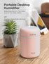 Mini Humidifier Cool Colorful USB Personal Desktop for Car, Office, Bedroom, Auto Shut-Off, 2 Mist Modes, Quiet (Pink)