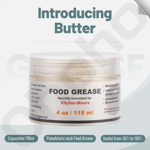 4 oz Food Grade Grease for kitchenaid stand mixer, Maintain The Performance of Your Machine and Extend Service Life, with 9709511 4162324 Gasket