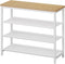 HOOBRO Shoe Rack with 3 PU Shelves, 4-Tier Shoe Storage Organizer for