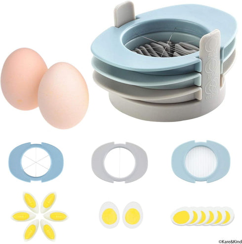 Ruibo Strawberry Slicer/Cutter with Stainless Steel Cutting Wires for Hard Boiled Egg Slicer, Multicolour
