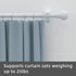 Curtain Rods for windows 48 to 84-93 inch,5/8 inch Decorative Curtain Rod Set, White Splicing Heavy Duty Metal Curtain Rod with Brackets by GXOACKJ