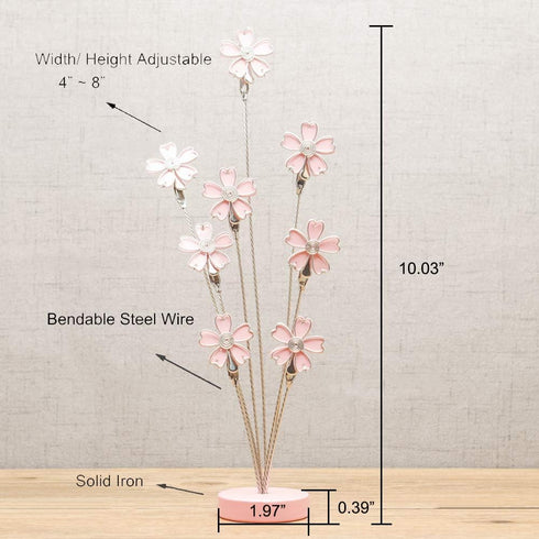 8-Branch Family Tree Picture Frame Holder, Card Photo Clips Holder for Memo Notes and Christmas Displays