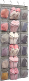 Over The Door Hanging Shoe Rack Organizer - 18 Pockets with 6 Extra Large Mesh Pockets for Shoe Holder Storage