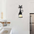 Handmade Black Metal Cat Wall Sconce Candle Holder for Pillar Candles