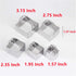 Square Biscuit Cutter with Handle - 5 Pieces/Set Stainless Steel Nesting Cookie Cutters for Easy Storage