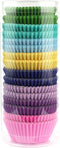 Mini Cupcake Liners, Rainbow Bright Muffin Wrappers, 400 Pack Paper Baking Cups