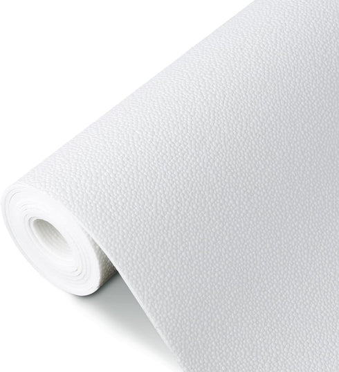 WochiTV Shelf Liner for Cabinets, Non-Adhesive Non-Slip Foam Mat for Kitchen, Bathroom, Drawer, White