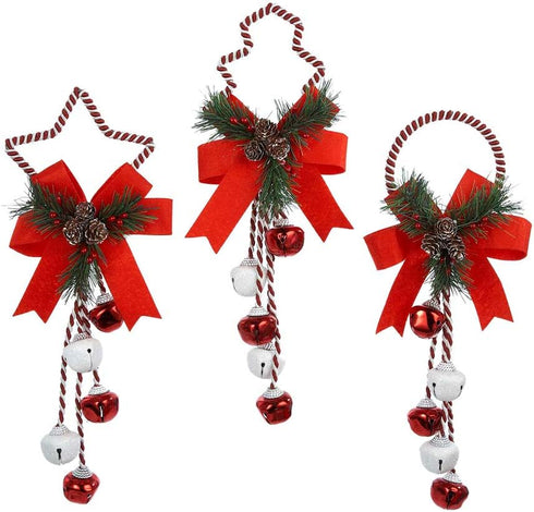 Kurt Adler Metal Christmas Bell Door Hanging Ornament, 14", Set of 3