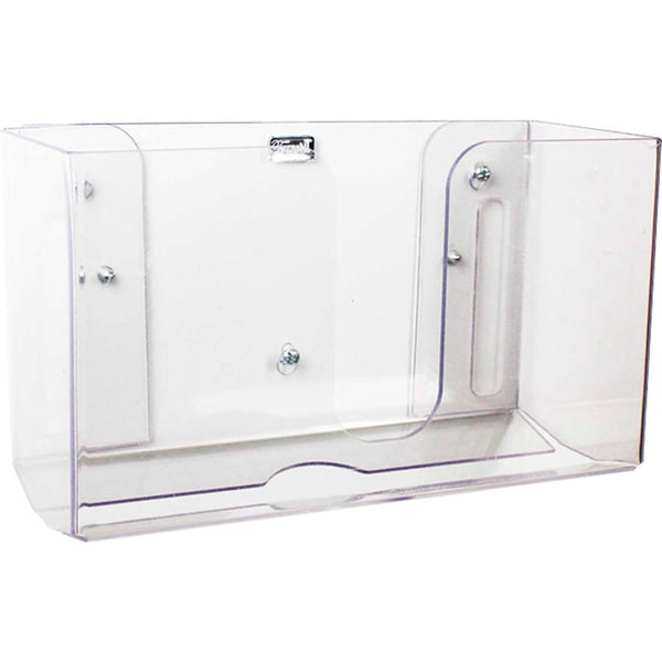 TrippNT 51912 Shatterproof Dual Dispensing Paper Towel Holder, Clear, PETG, 10 7/8